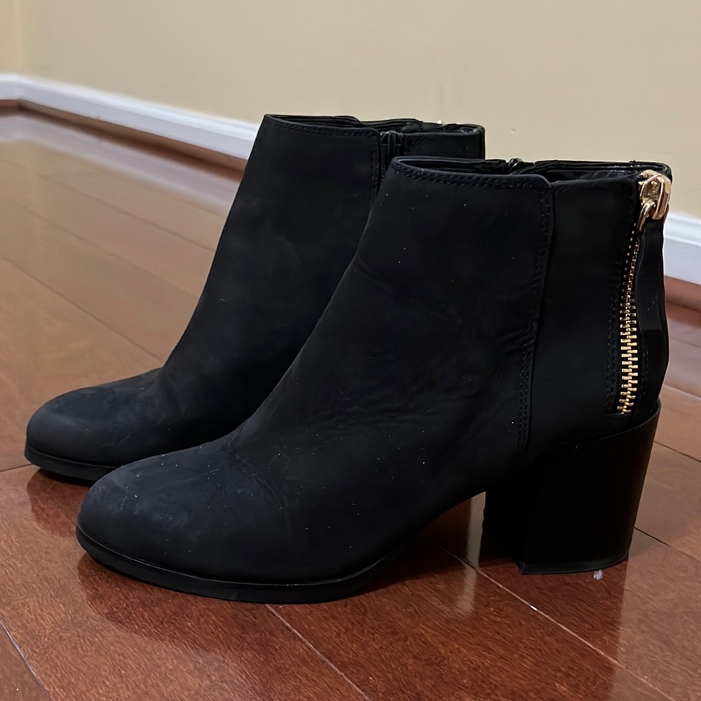 Aldo black suede Chelsea booties
